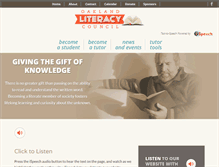 Tablet Screenshot of oaklandliteracy.com